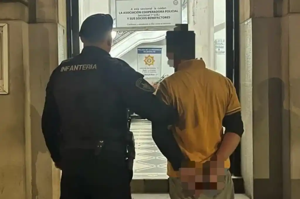 El agresor detenido.