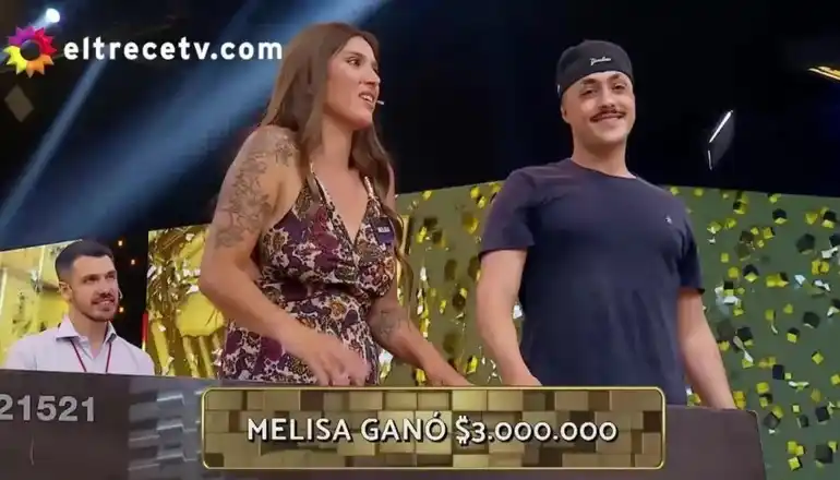 Ganó tres millones de pesos en el programa "Los 8 Escalones"