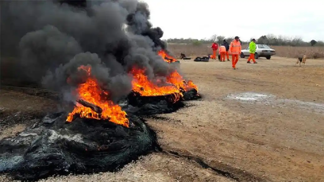 Suspendieron 150 trabajadores de la obra en ruta 18