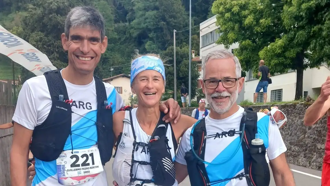 Marconi, Heer y Fernández, ayer en Italia.