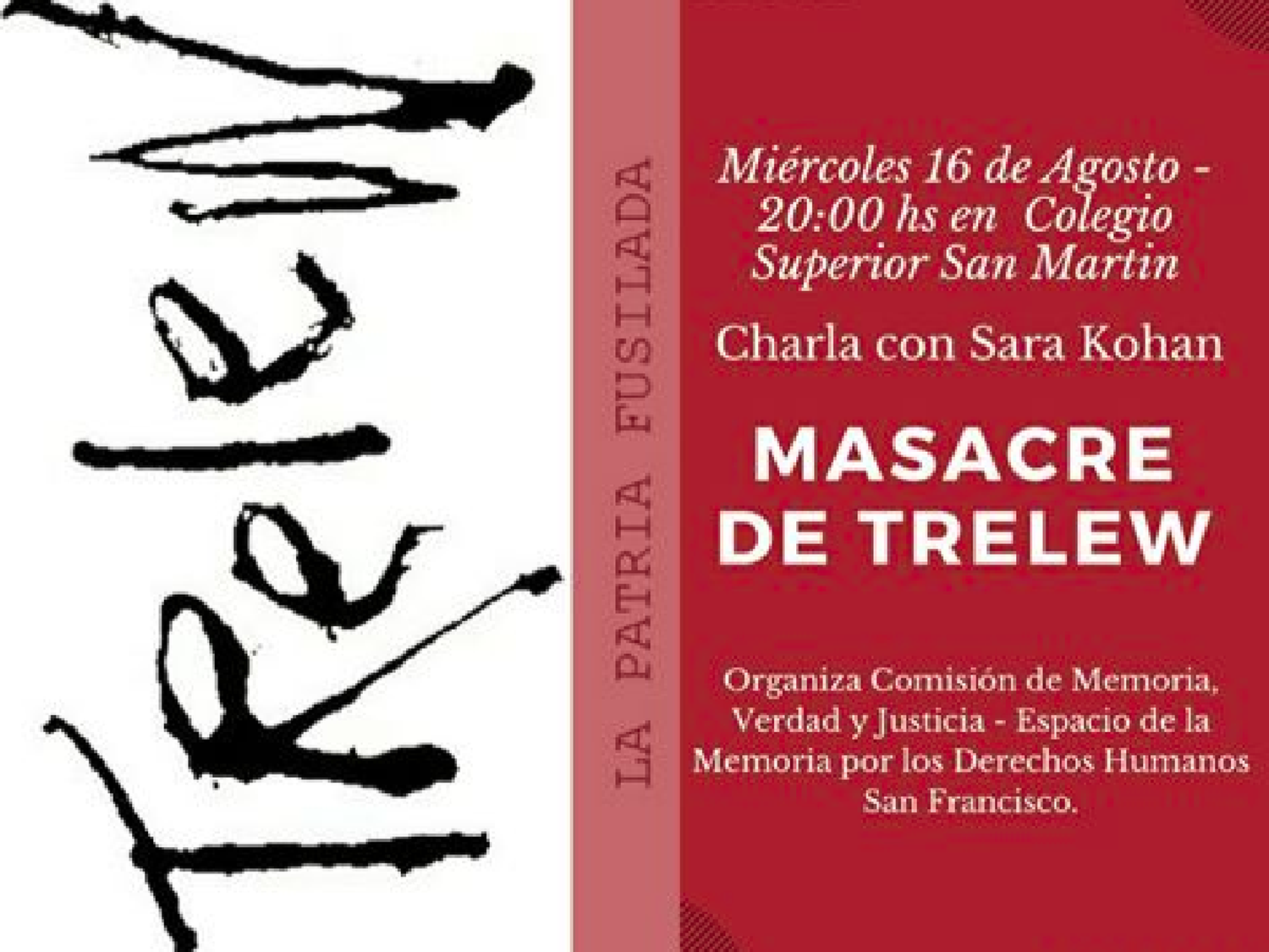 Charla sobre la Masacre de Trelew, una invitación a no olvidar