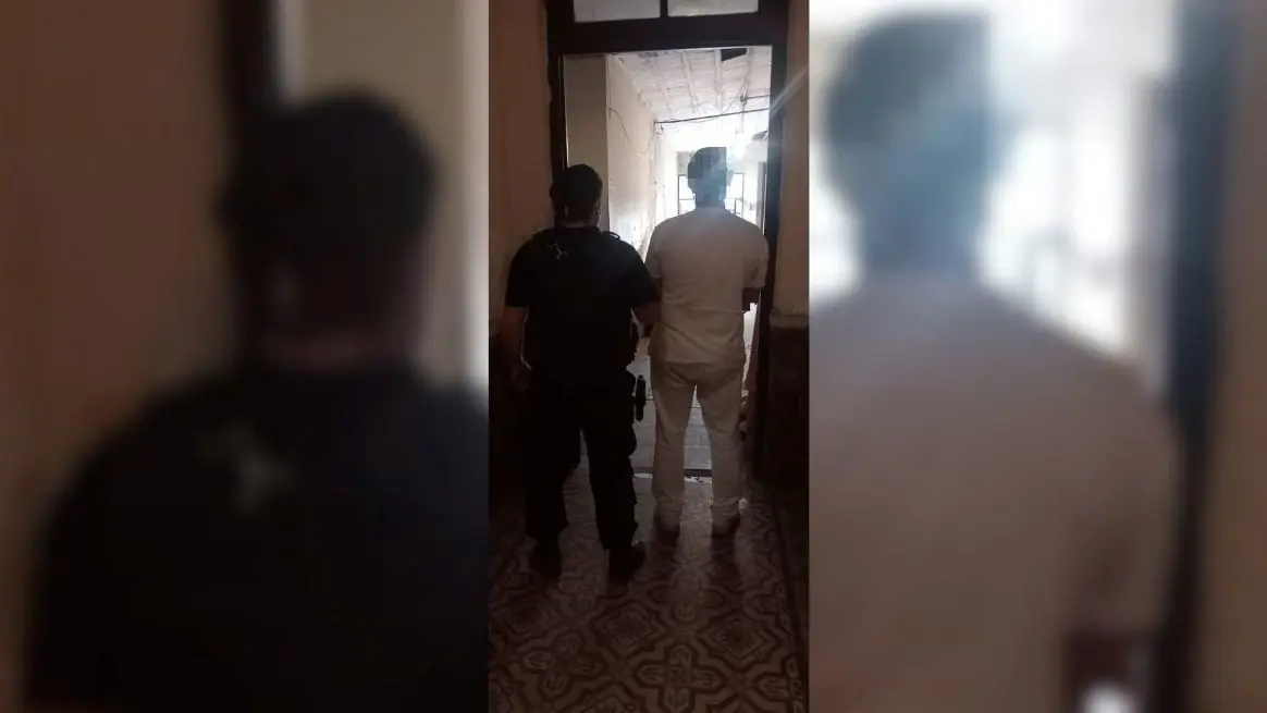 El imputado fue trasladado a sede policial. Foto: Gentileza