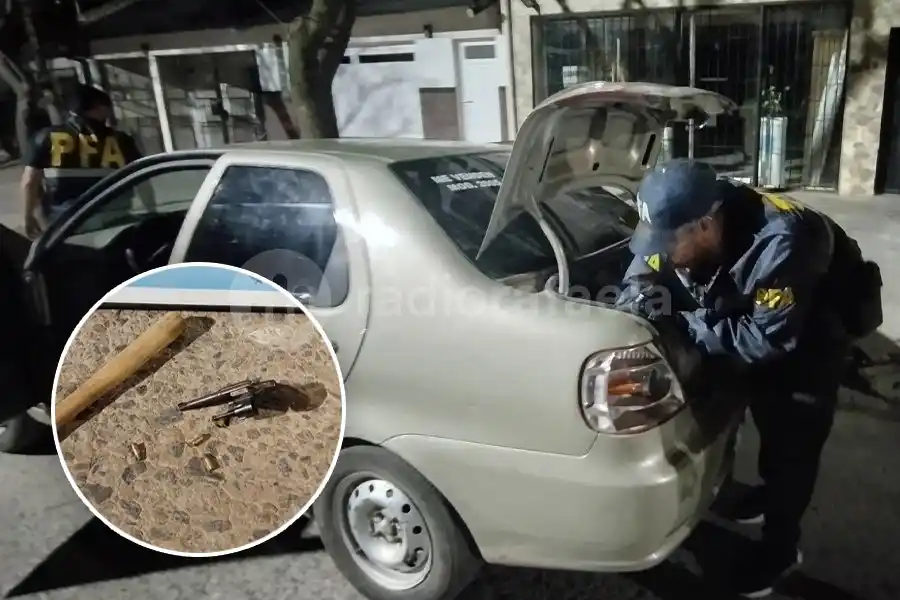 A alta velocidad en plena Av. Italia: lo atrapó la Policía Federal y le secuestró un arma