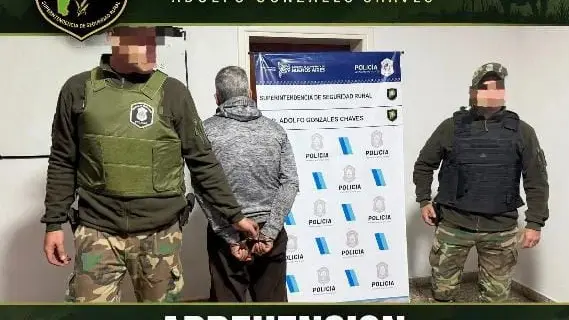 El detenido es oriundo de Laprida e identificado como Carlos Herrera.