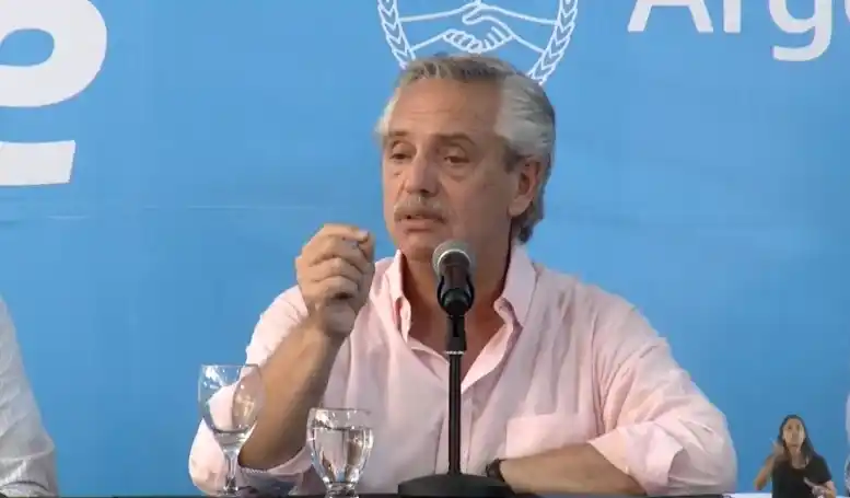 Alberto Fernández en Chaco. (CAPTURA DE VIDEO)