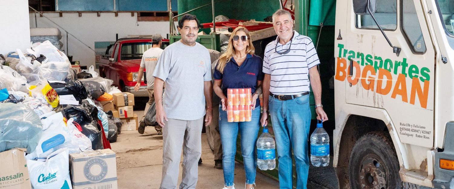 Trabajadores de ATER  recolectaron donaciones para las familias afectadas por el temporal