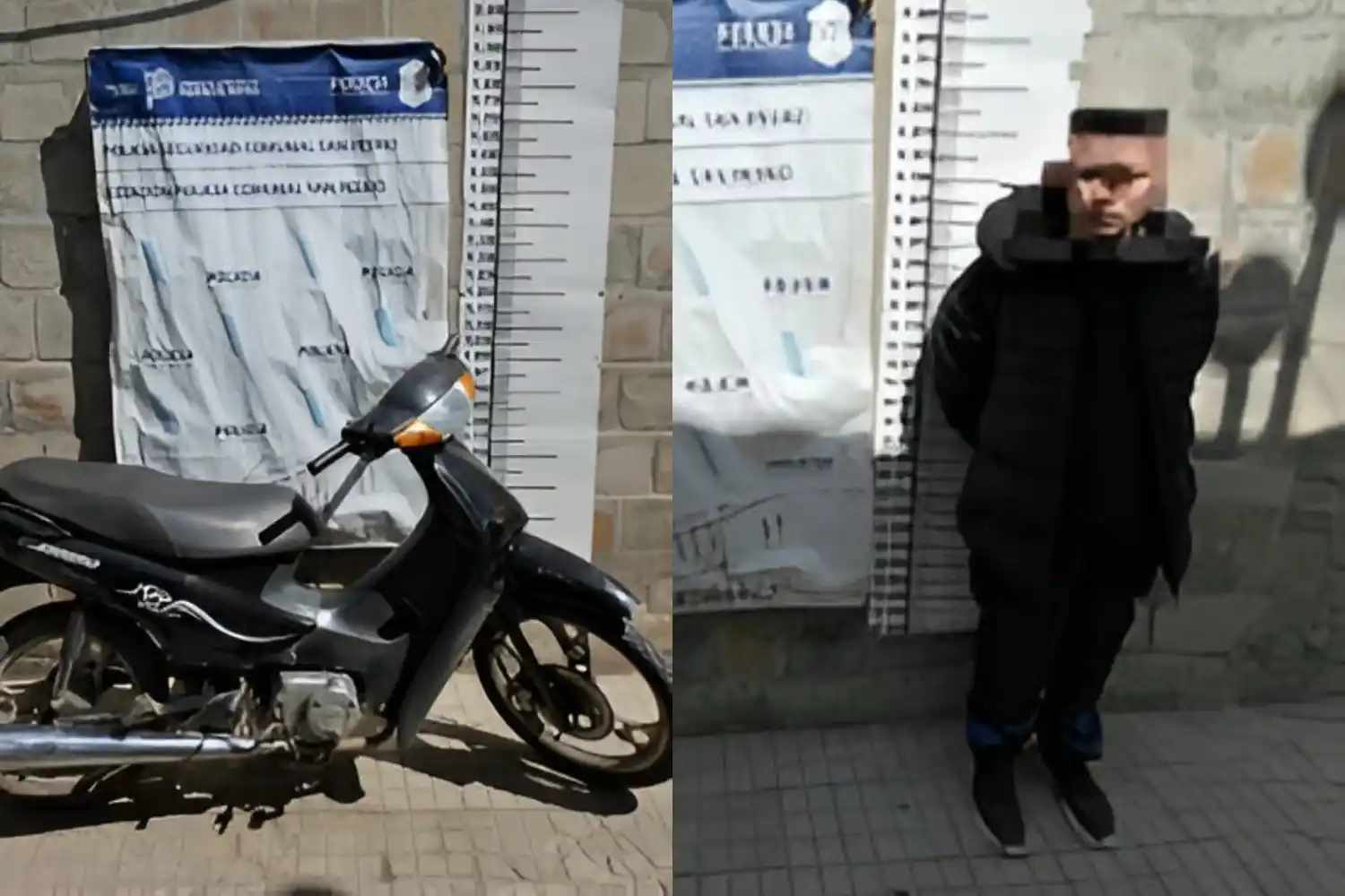 El delincuente fue apresado cuando huía tras robar una moto de una casa.