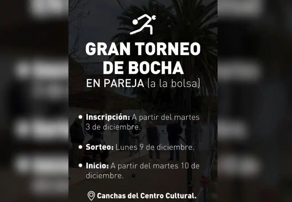 Se viene un torneo de bochas para cerrar el año con todo