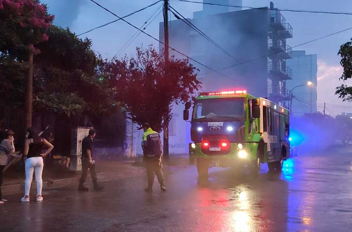 Incendio de una vivienda en el macrocentro