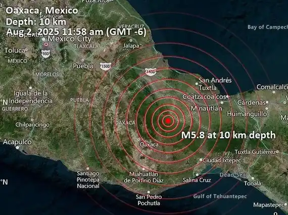 Un sismo de magnitud 5,9 sacudió el sur de México