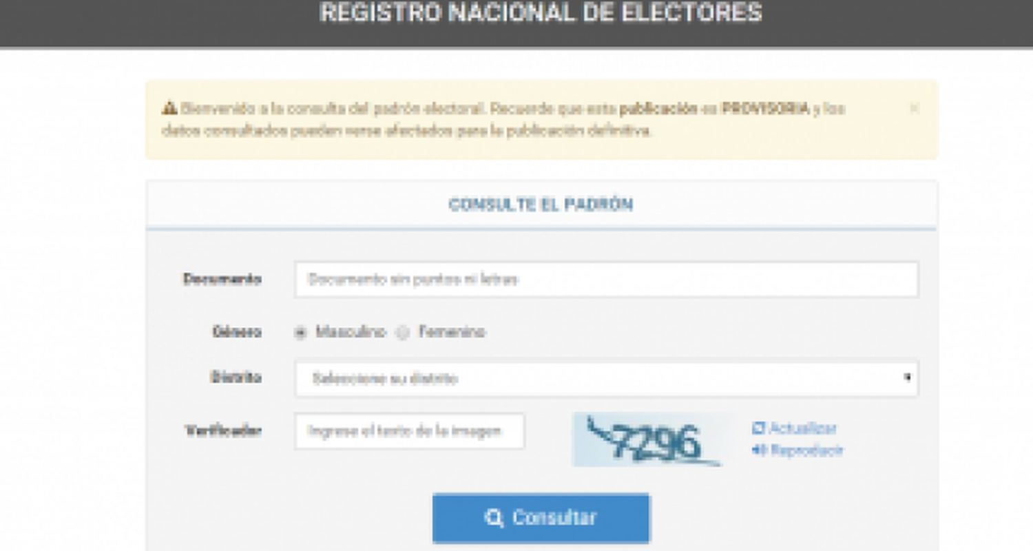 Cómo consultar los padrones para votar en las elecciones 2015
