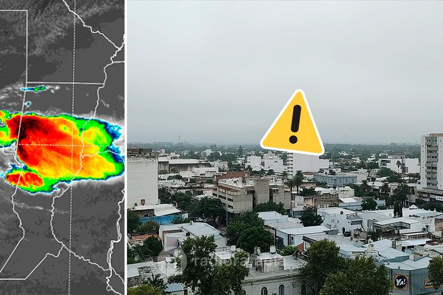 ¡ATENCIÓN! Rafaela y la región bajo alerta por “tormentas severas con caída de granizo”