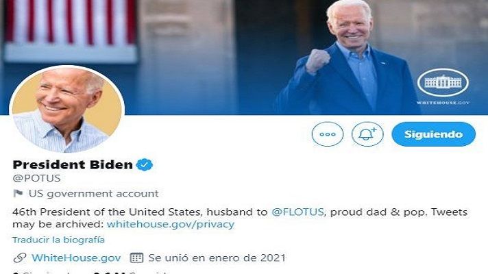 @POTUS y @VP: Biden y su equipo ya manejan cuentas de Twitter de la presidencia de EE.UU.