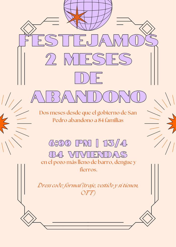 84 viviendas flyer a dos meses de la ocupación
