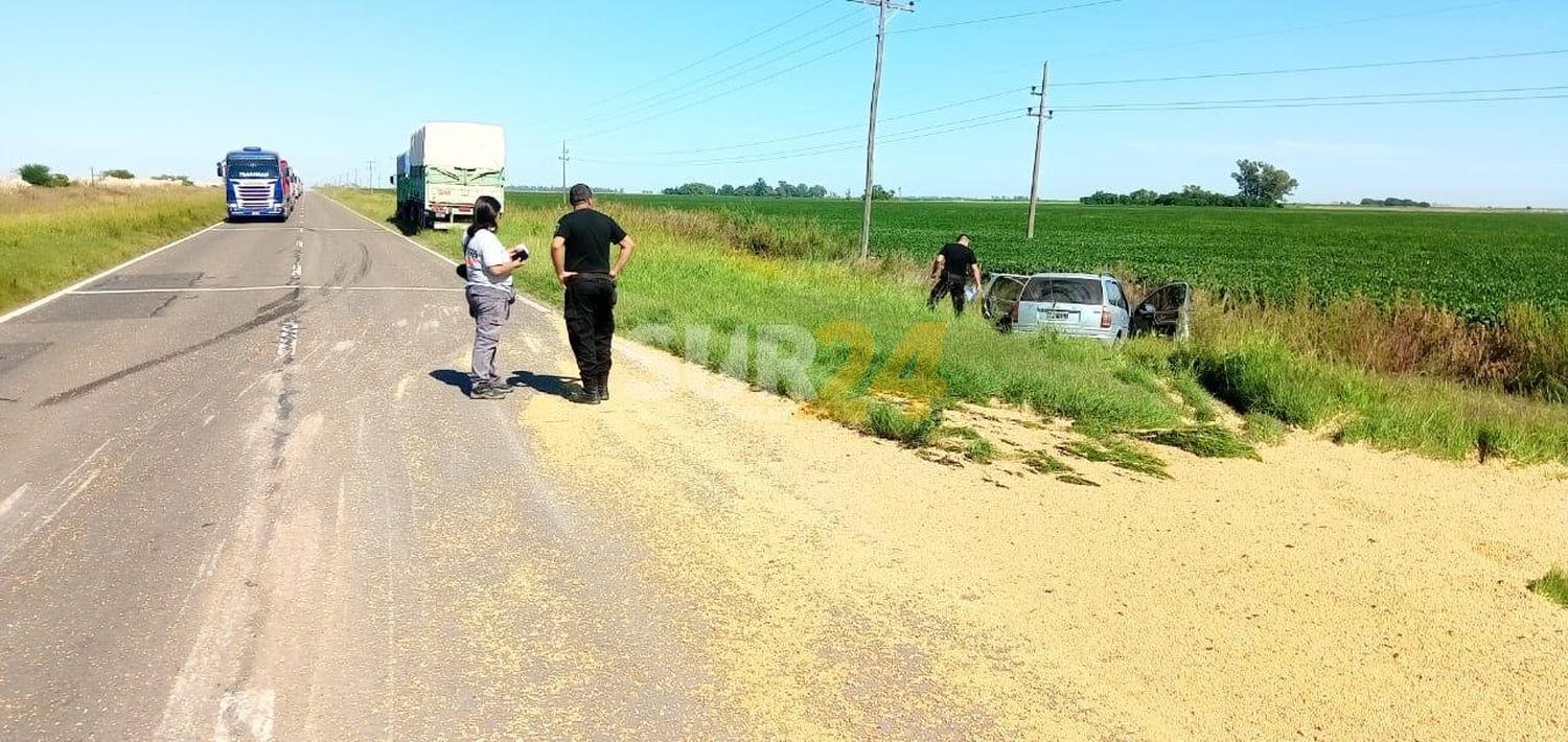 Un nuevo accidente en la Ruta 33, a metros del acceso a Lazzarino