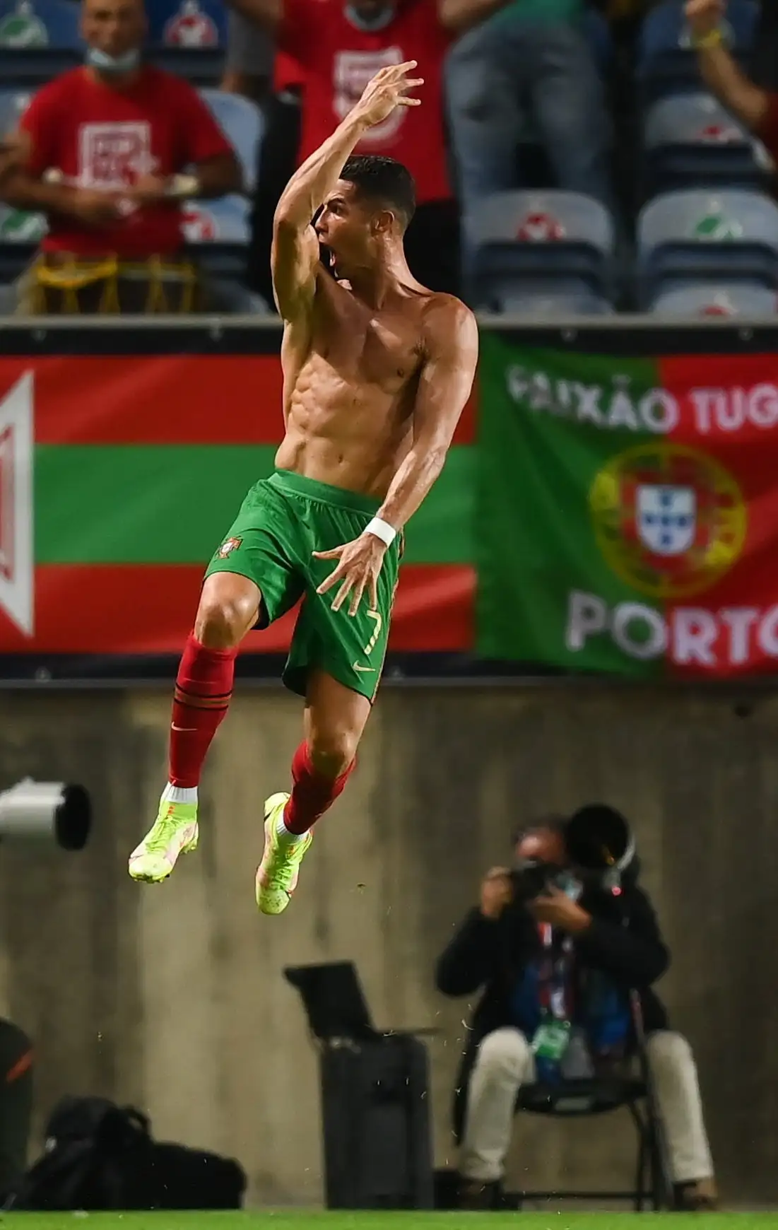 El festejo de Cristiano Ronaldo.
