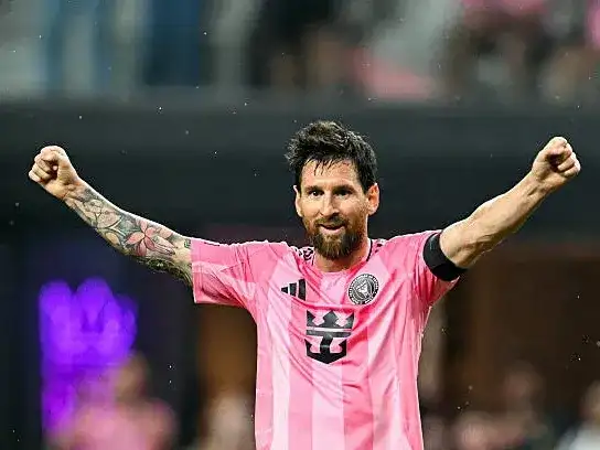 Messi celebra su gol ante San Diego.