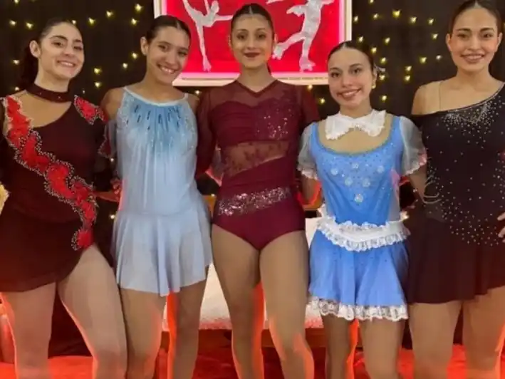 Patinadoras de Atlético de Rafaela se destacaron en . Foto AR