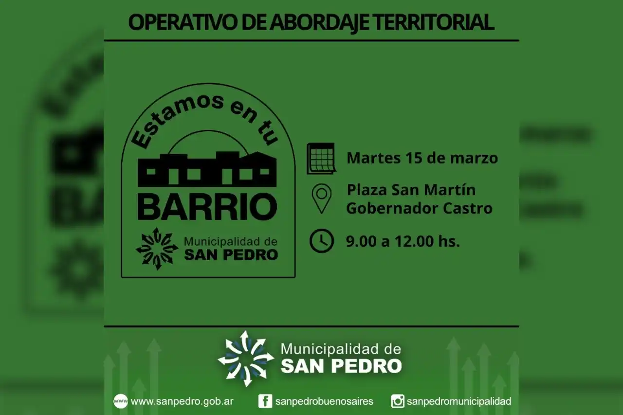 Operativo de abordaje territorial “Estamos en tu barrio” en Gobernador Castro