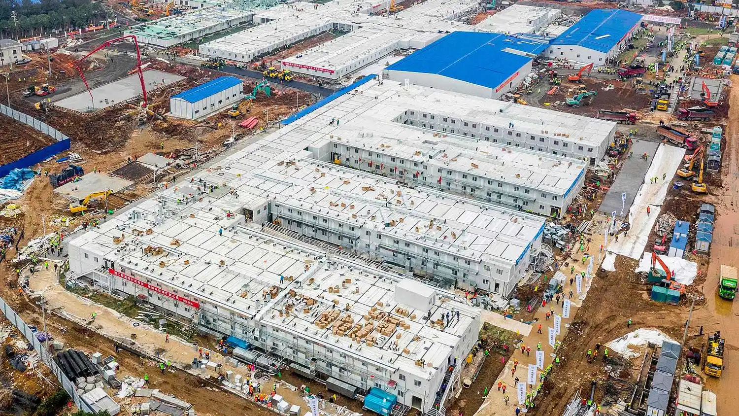 El video que muestra en un minuto cómo China construyó un hospital en 10 días
