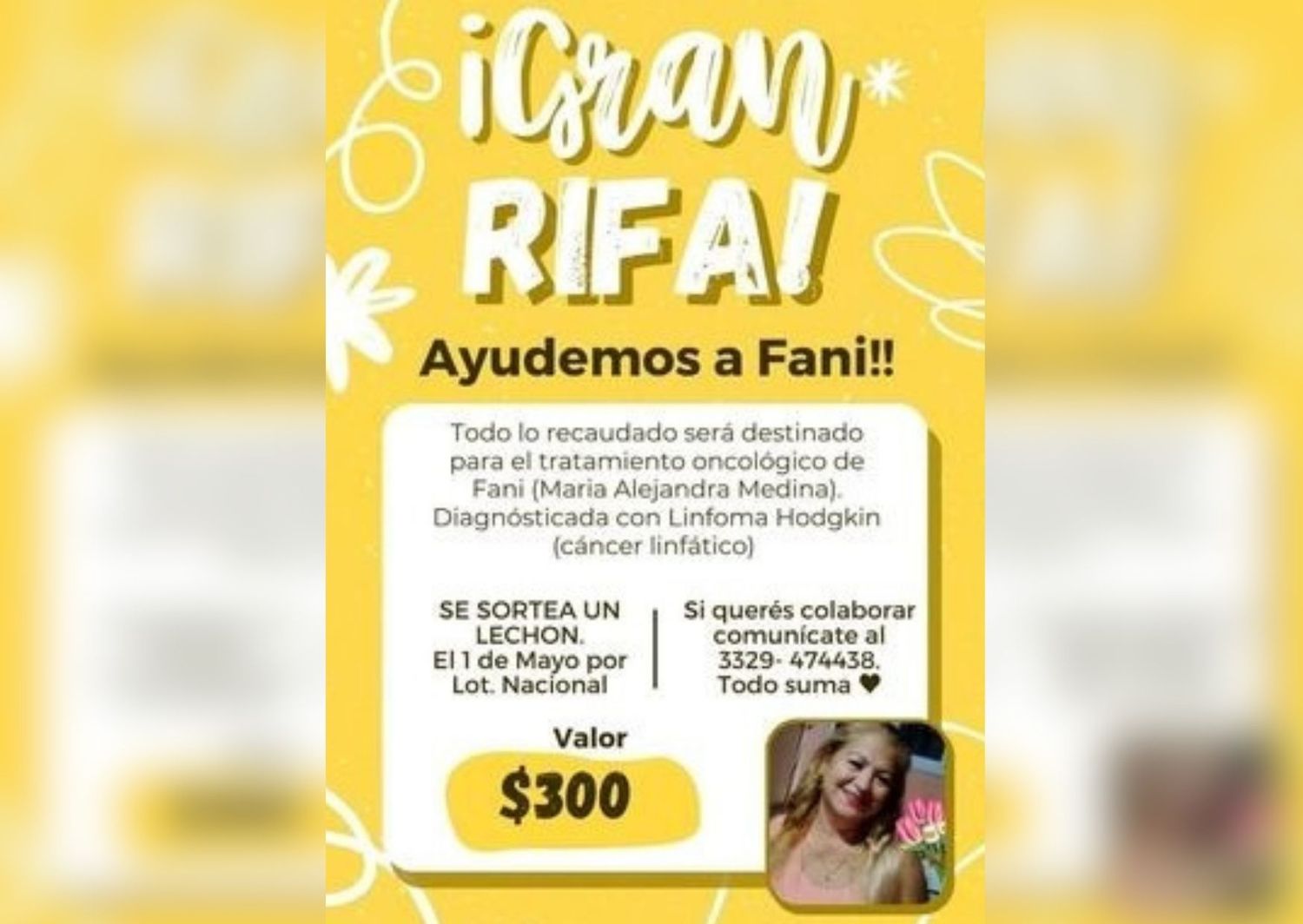 Rifa para ayudar a Fani
