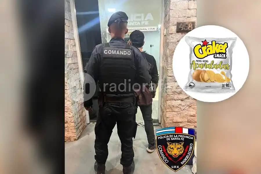 Para la previa del partido…: se metió a robar papas fritas a la fábrica de Craket
