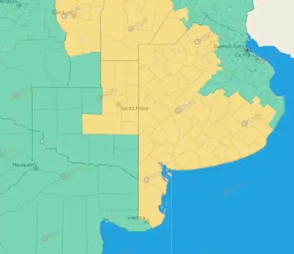 Alerta amarilla por vientos fuertes en Tres Arroyos y en gran parte de la provincia