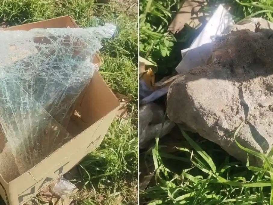 En su incursión el delincuente rompió una ventanilla de atención al público. Crédito: El Litoral.