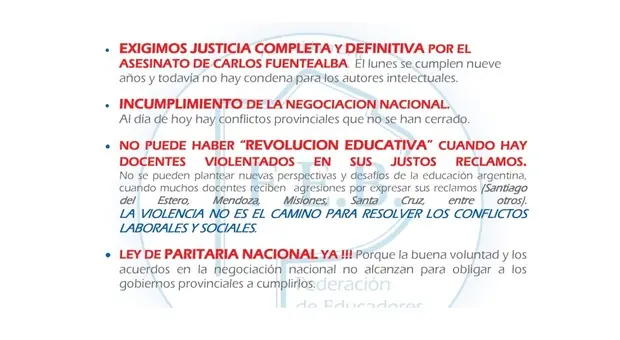 Docentes de FEB anunciaron paro para el 4 de abril