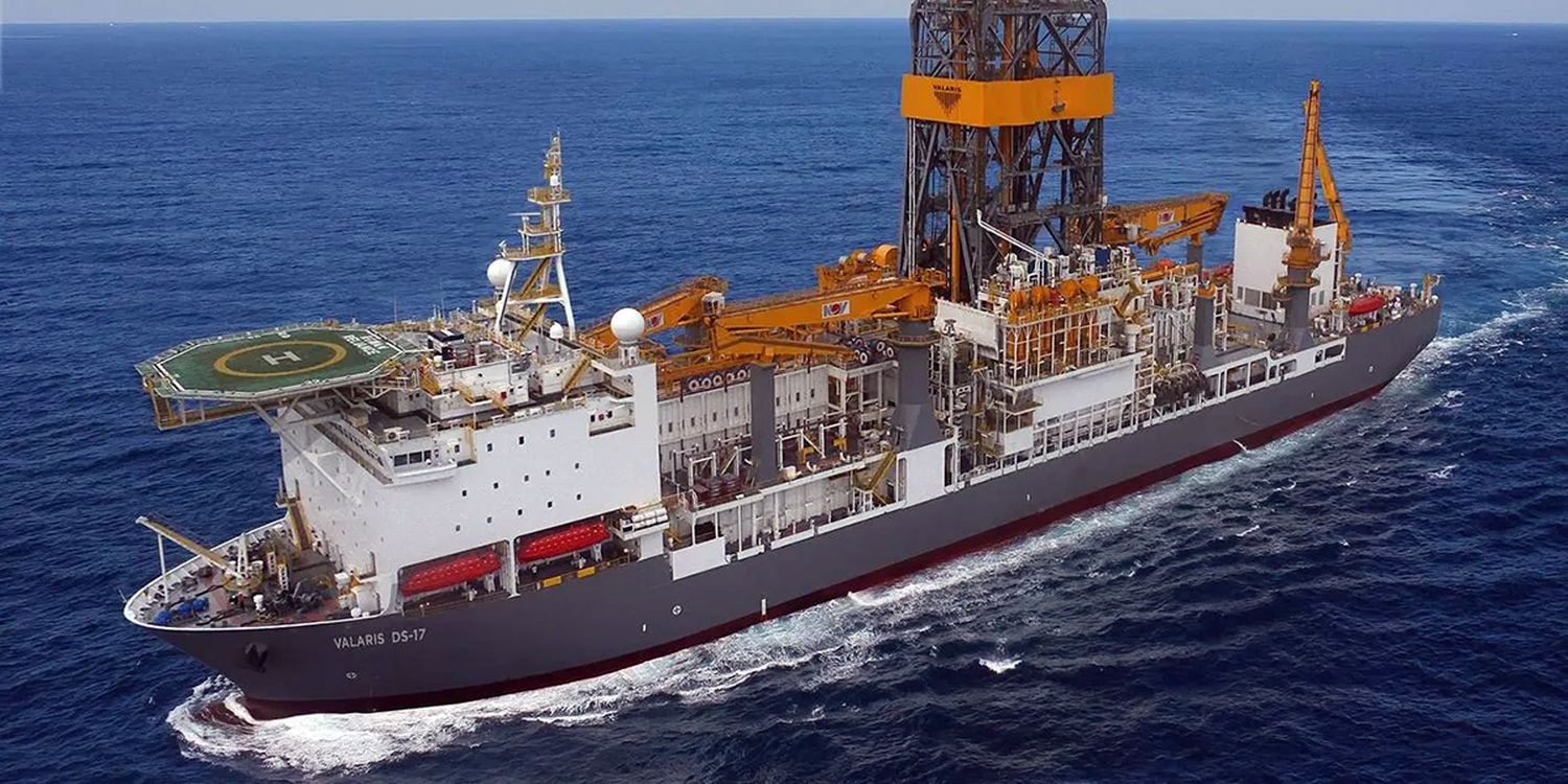 El buque Valaris DS-17 trabajó en el pozo offshore Argerich-I