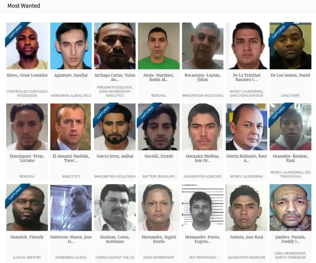 ¿Sorpresa? Hay dos venezolanos: ICE actualiza lista de los MÁS BUSCADOS