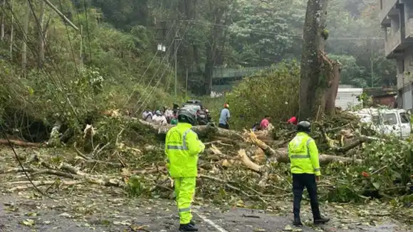 ¡SIN LUZ Y MUCHA LLUVIA! Fuertes precipitaciones colapsan vías y dejan sin electricidad sectores de Caracas este #8Feb