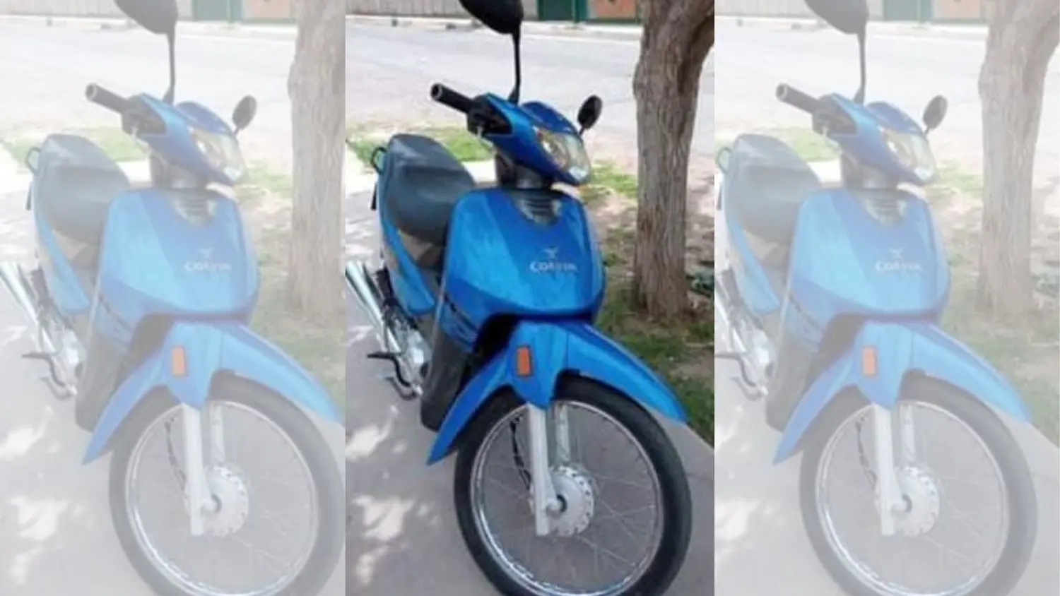 Esta moto fue dejada con cadena y candado en la Terminal pero alguien se la llevó.