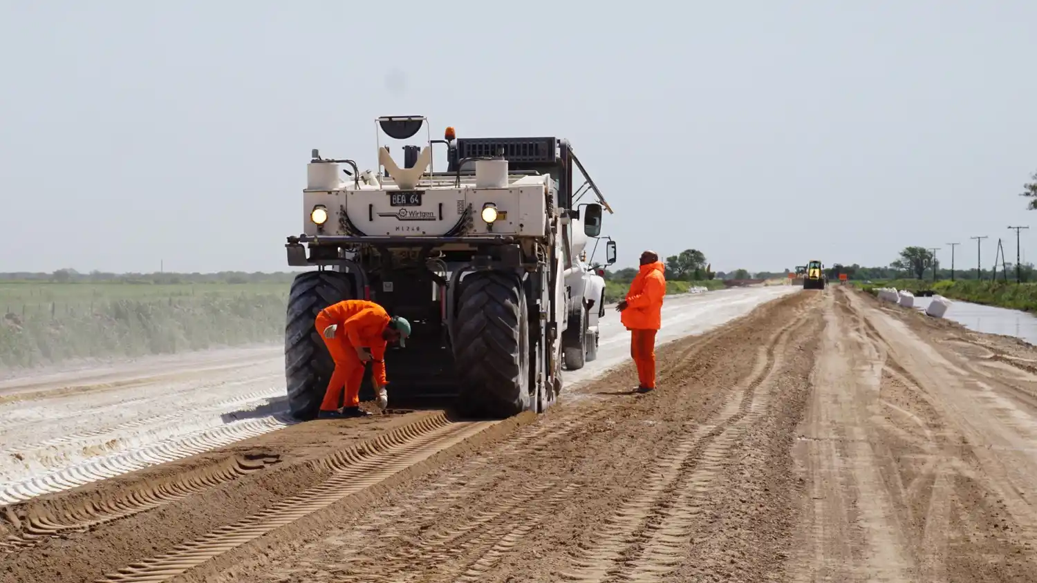 Avanzan las obras del nuevo pavimento en la Ruta 61
