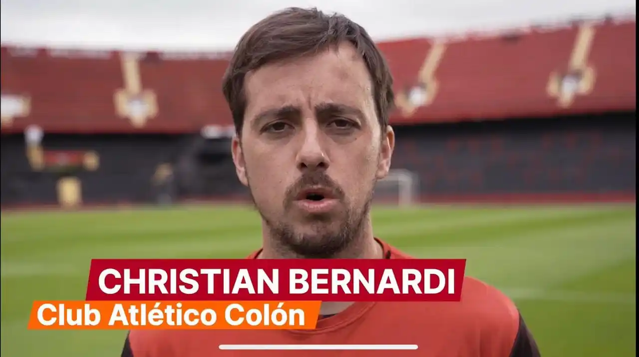Christian Bernardi es el jugador de Colón que forma parte de la campaña.