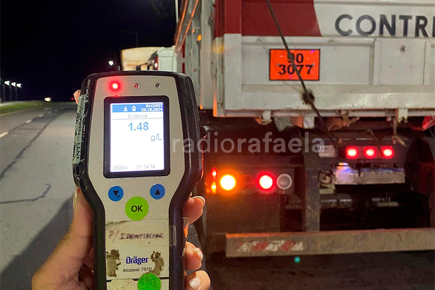 Tremendo: detuvieron a un camionero manejando completamente borracho por la Autovía 19