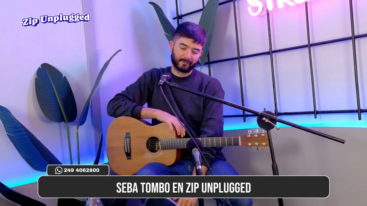 Zip Unplugged: Seba Tombo presentó sus canciones y adelantó detalles de su próximo disco