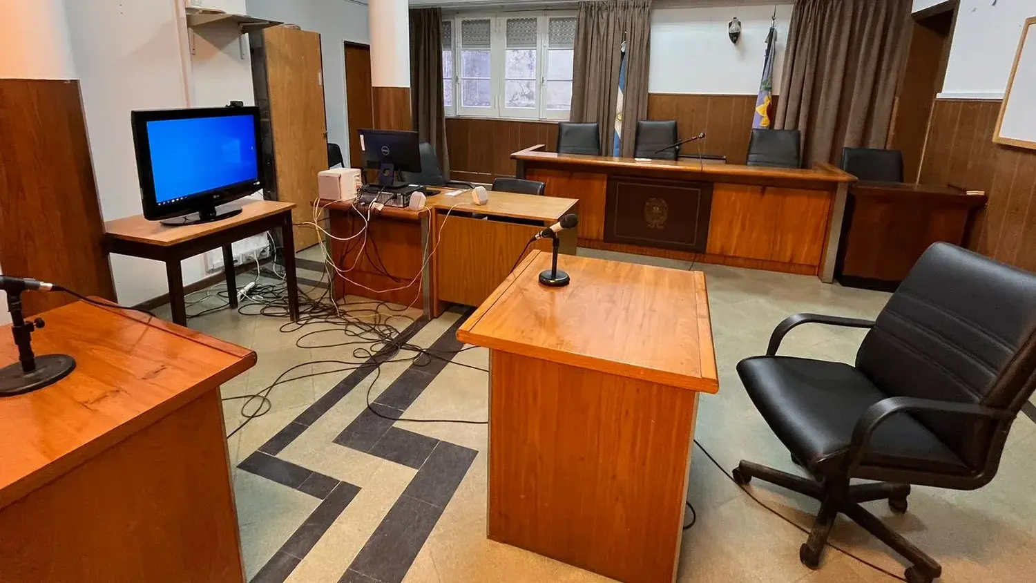 Sala. Donde se desarrollará un nuevo juicio por jurados, en el Tribunal Oral en lo Criminal Nº 1 de Necochea