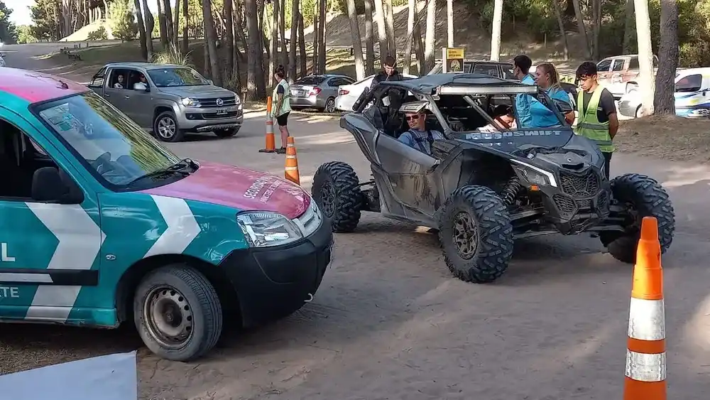 Un control vehicular en las playas bonaerenses.