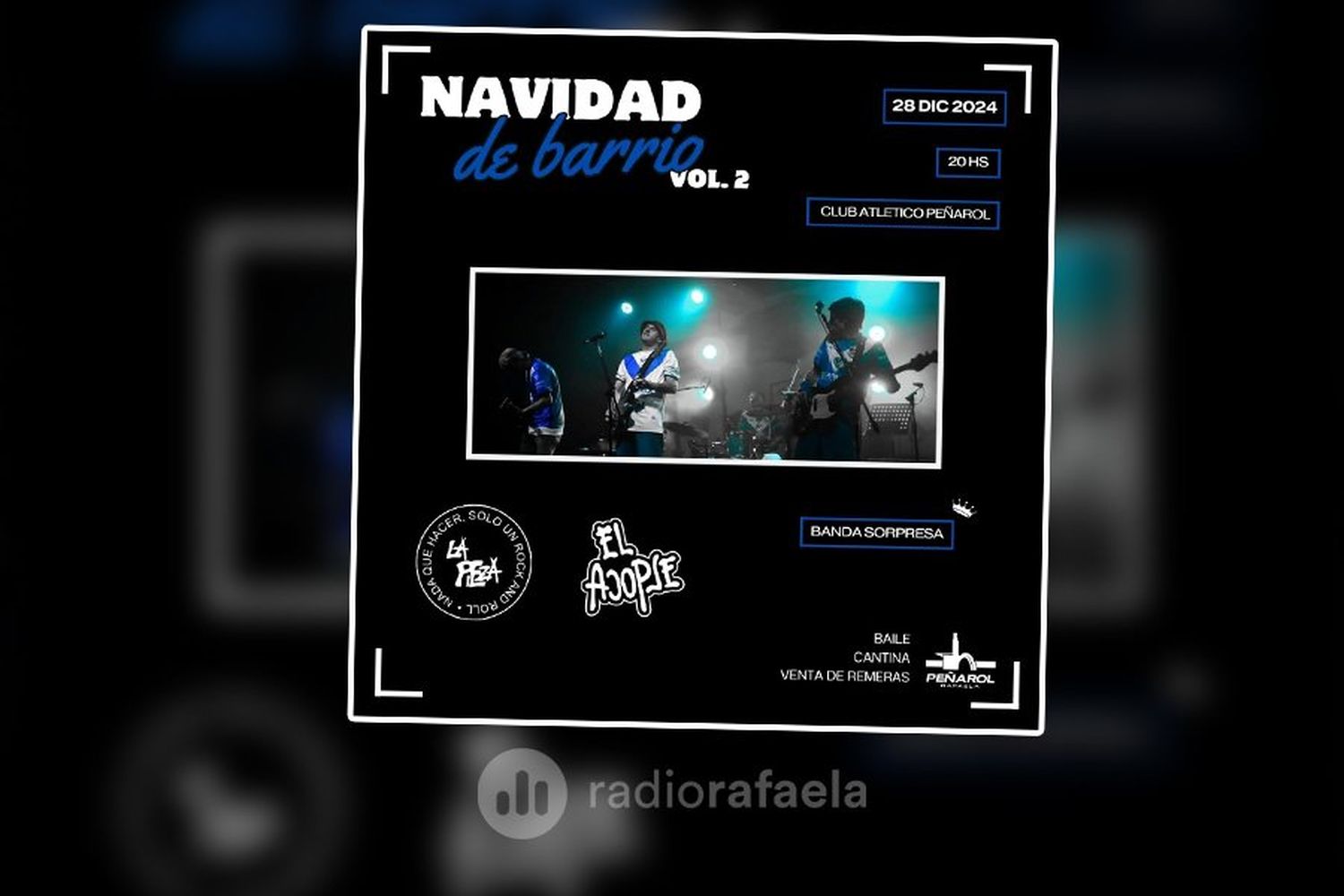 "Navidad de Barrio Vol. 2": el rock local cierra el año en Peñarol con La Pieza, El Acople y más