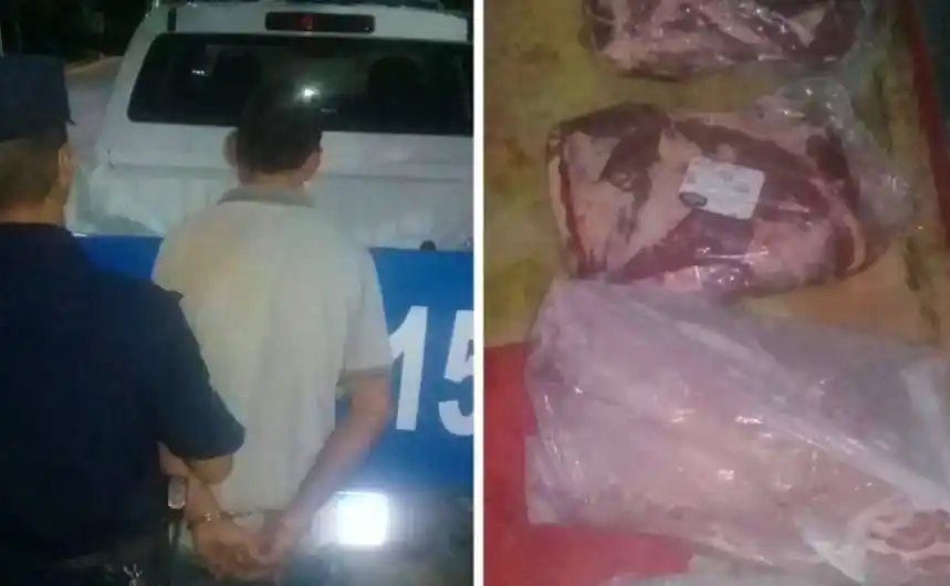 Con las manos en las chuletas: un carnicero atrapó y retuvo a un ladrón dentro de su comercio