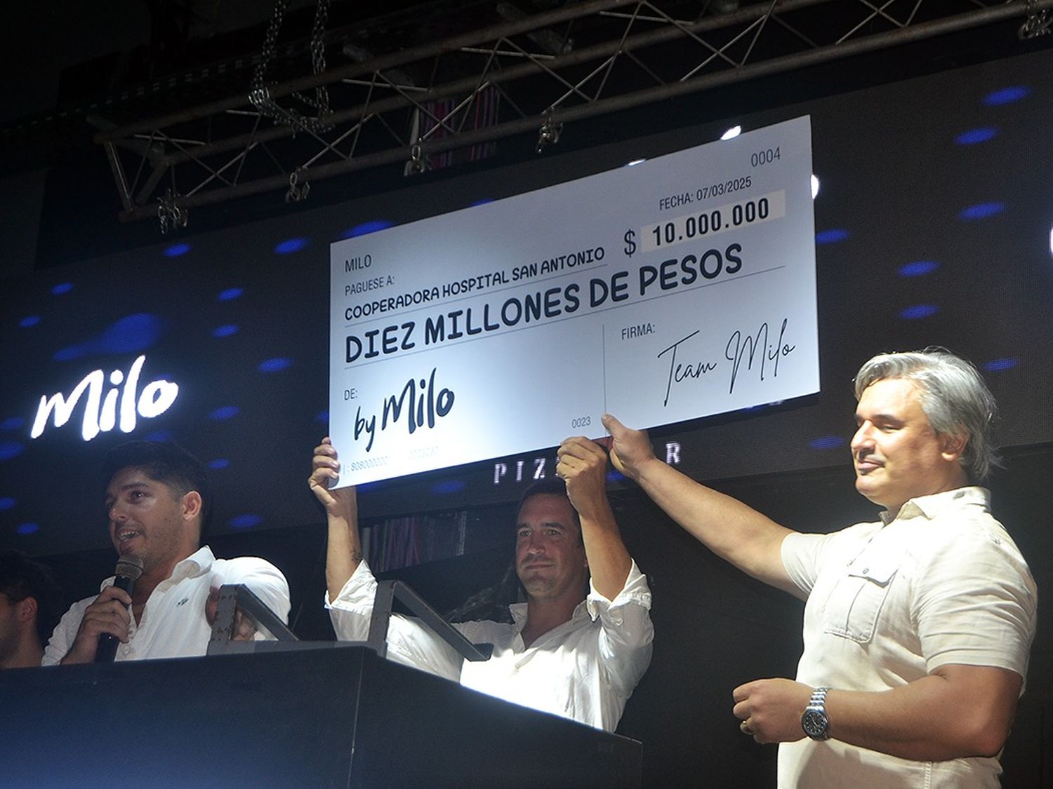 Ignacio Pradal, Natalio Demarchi y Ronald Frare, socios propietarios de Milo.