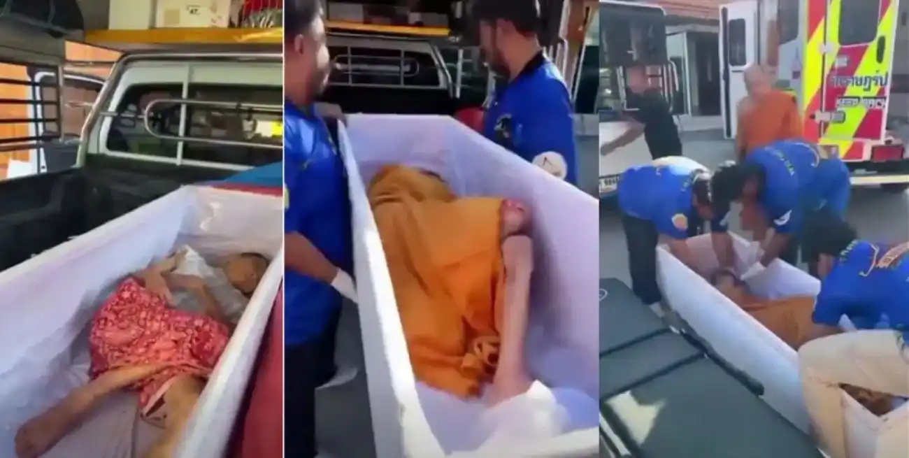 La dieron por muerta y despertó en el ataúd.