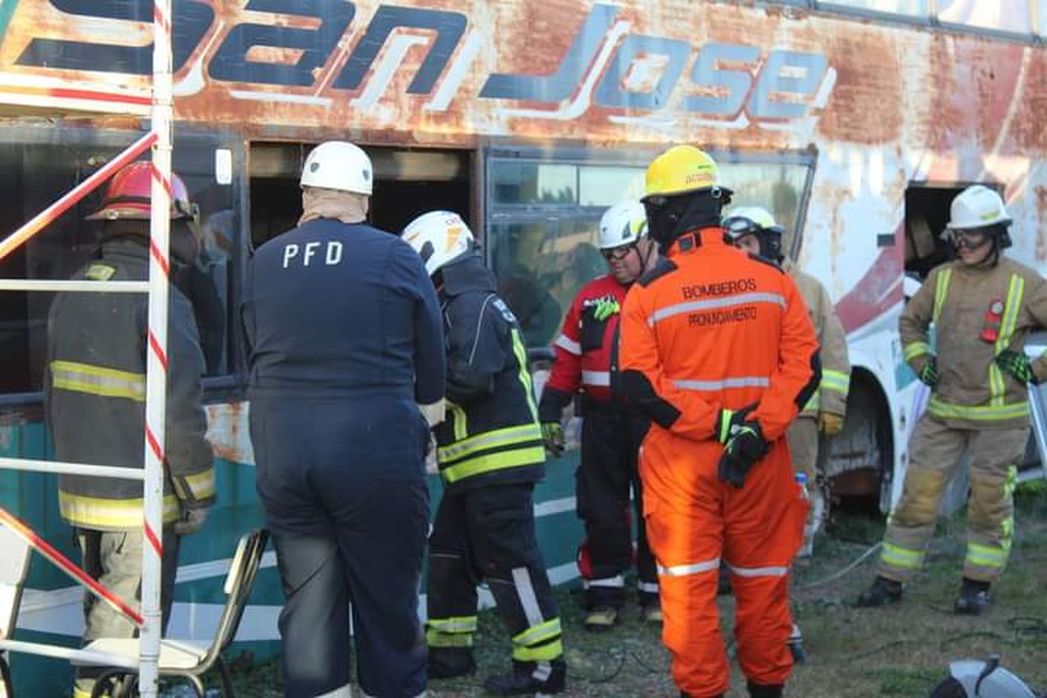 bomberos prácticas