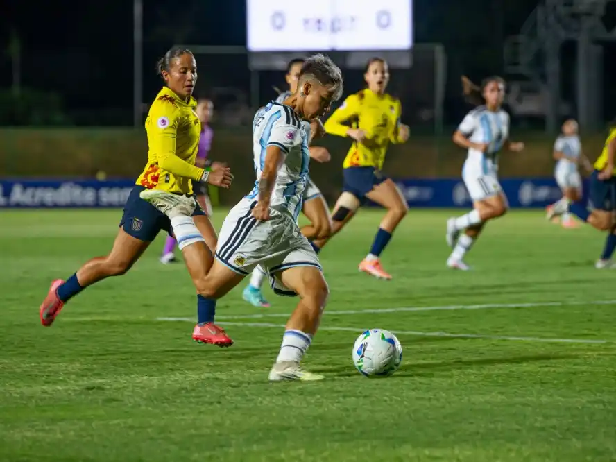 Argentina cayó 1 a 0 ante Ecuador y el se mide con Brasil.Foto: AFA