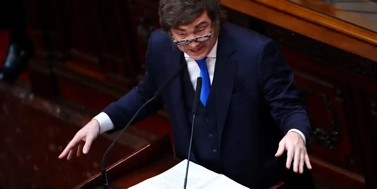 Milei esbozó una hoja de ruta legislativa que abarca a la economía, la justicia, la educación y la defensa nacional. Foto: REUTERS / Agustin Marcarian.