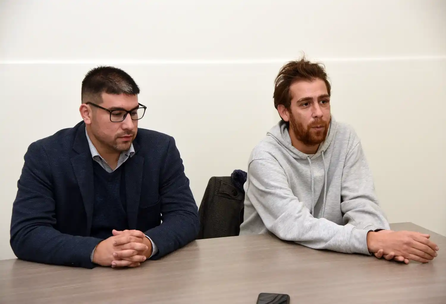 El abogado Daniel Alonzo y el docente Gastón Valdez.