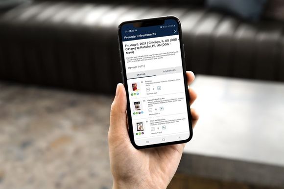 United ya permite a pasajeros de Economy reservar catering antes del vuelo