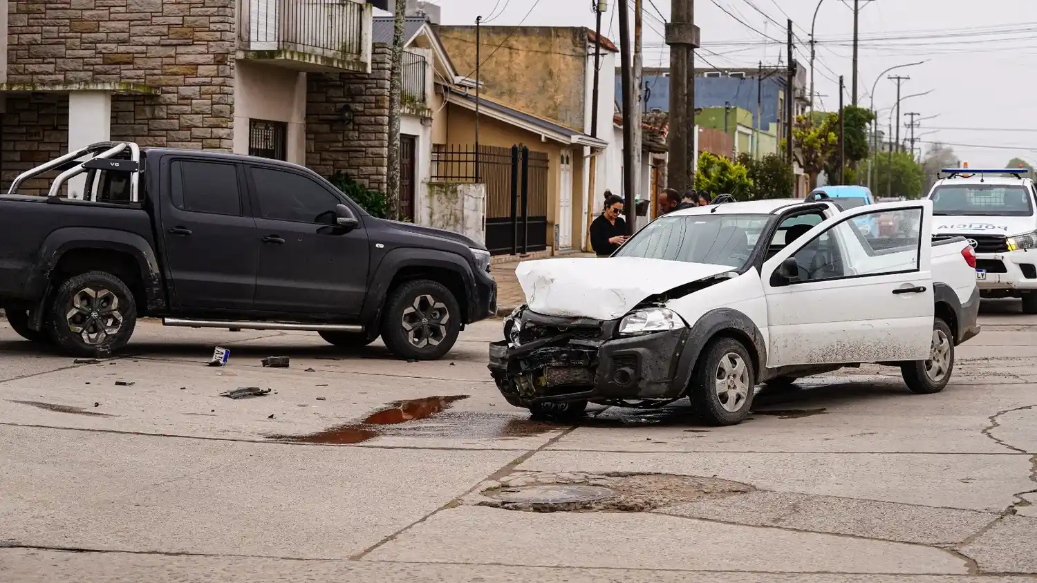 Choque entre dos camionetas en Necochea: no hubo heridos