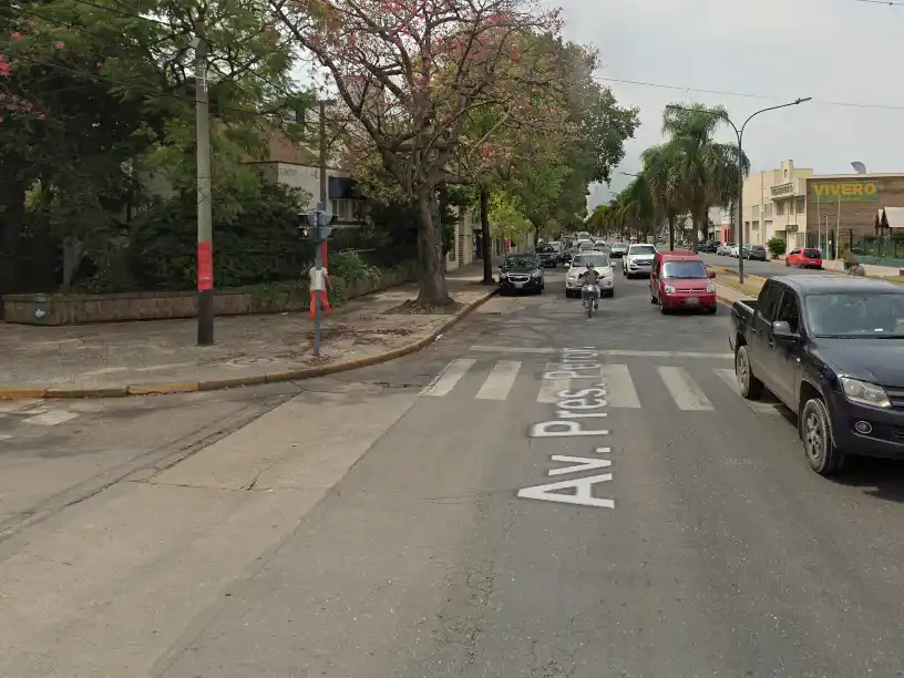Captura de Google Street View: Avenida Presidente Perón y Castellanos.